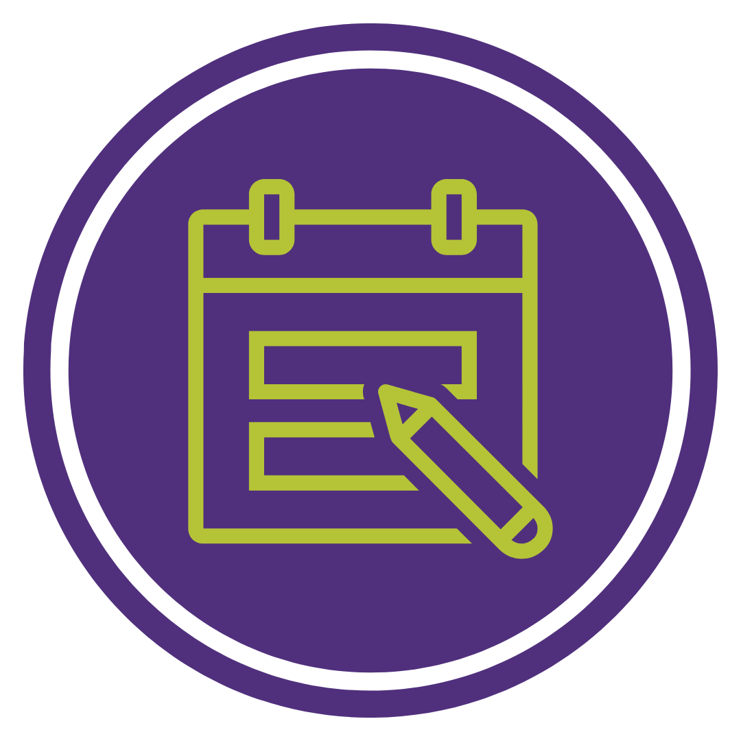 Sign Up Purple and Green Icon